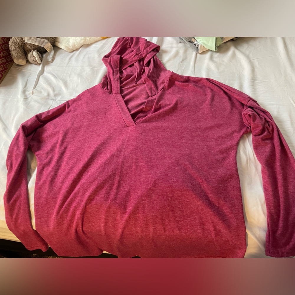 Pink long sleeve hooded